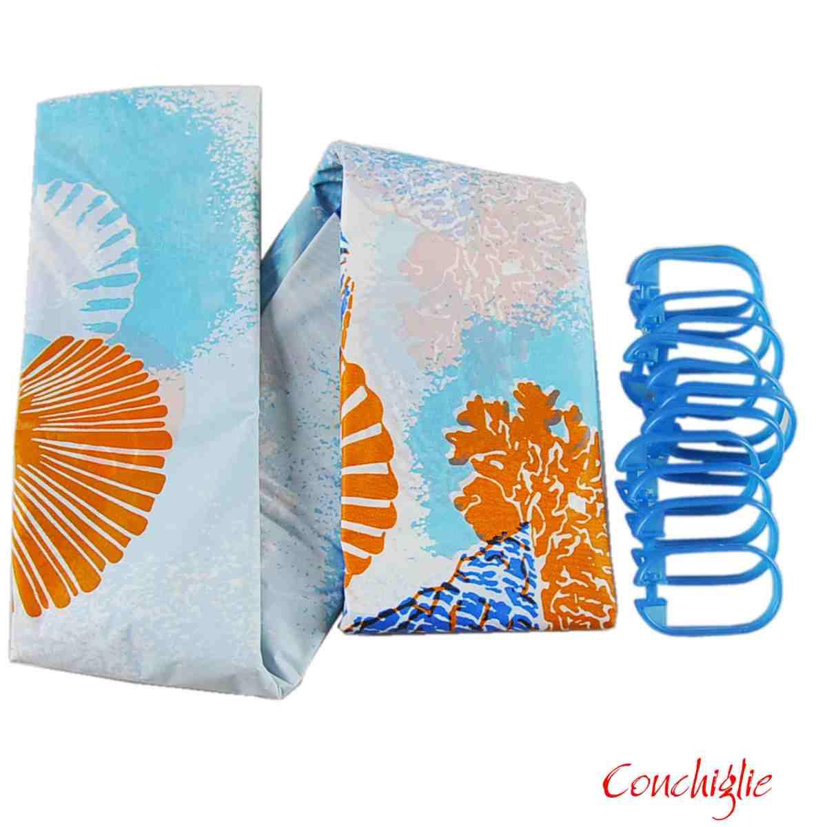 Tenda Doccia 180xH200 con 12 Anelli Disponibile 4 Modelli | M2 Store