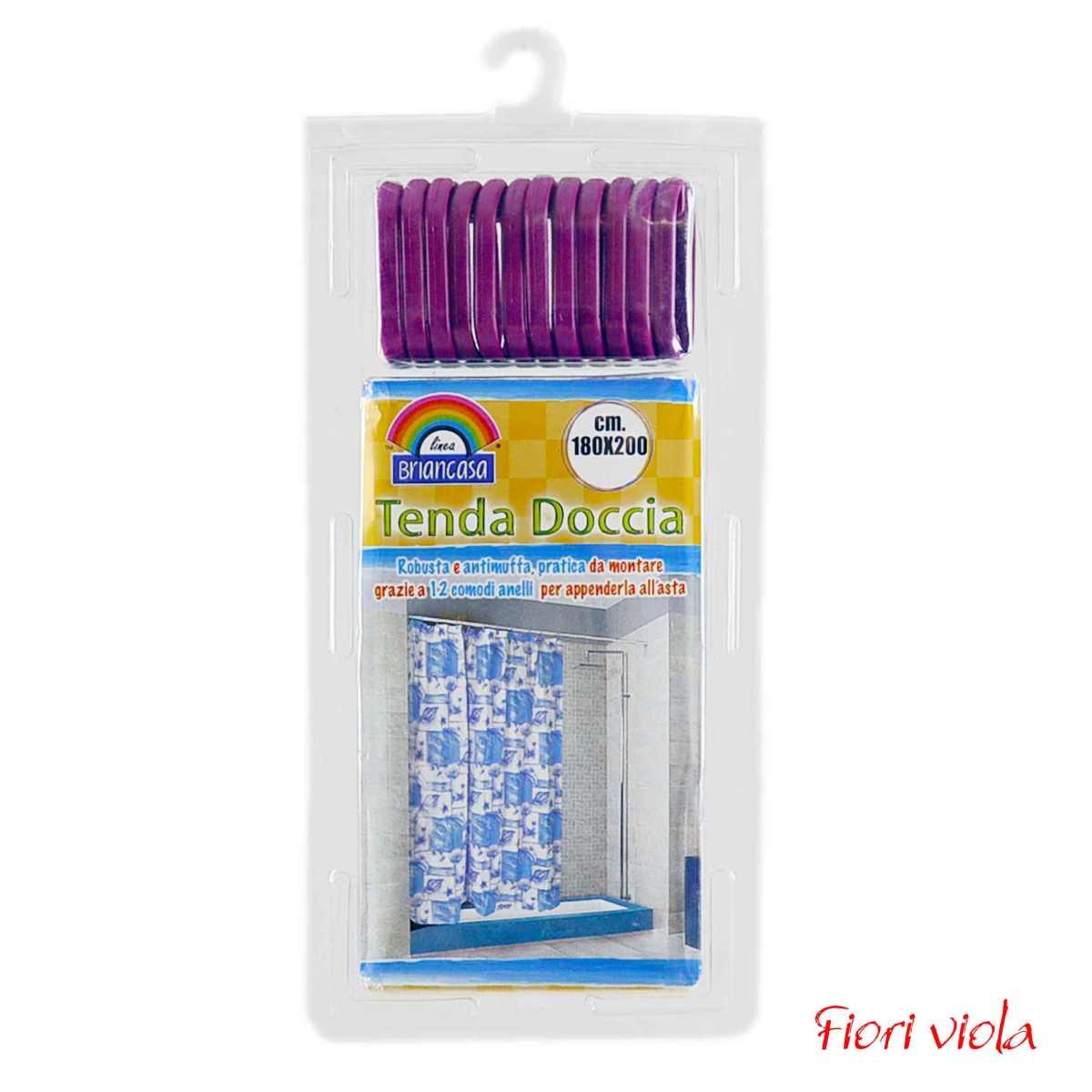 Tenda Doccia 180xH200 con 12 Anelli Disponibile 4 Modelli | M2 Store