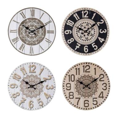 Orologio Parete Mandala Cm.Ø34 Assortito 4 Modelli