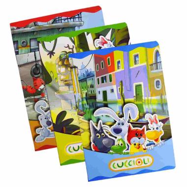 Quaderno Mod. A4 Riga 1R Cuccioli pz.80 Hamelin |Fabriano