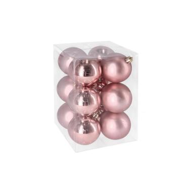 Pallina Natale cm.Ã˜6 Rosa Antico Set pz.12 |Bizzotto