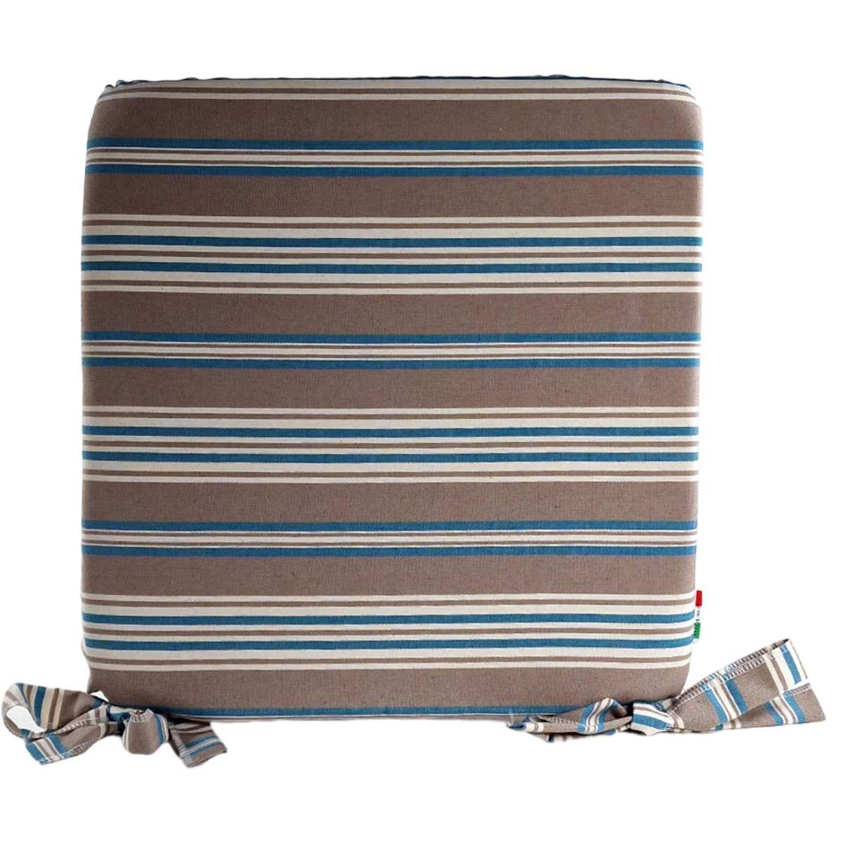 Cuscino Sedia Teflon Rayur Antimacchia Righe Blu cm.37x37 | Alore Casa