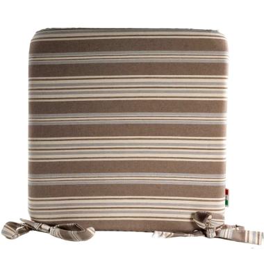 Cuscino Sedia Teflon Rayur Antimacchia Righe Azzurre cm.37x37 | Alore Casa