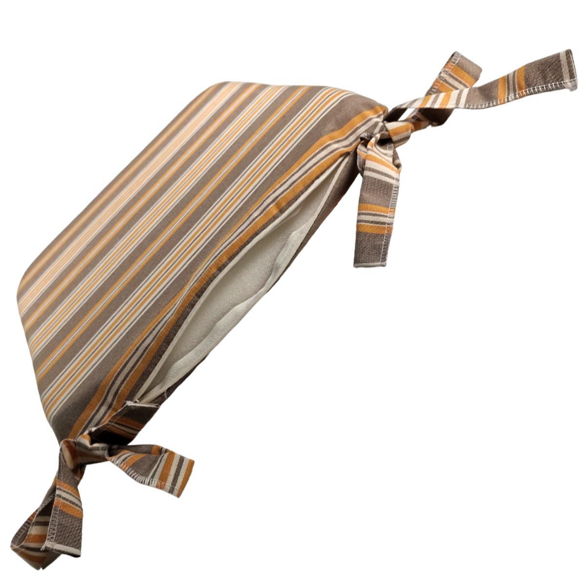 Cuscino Sedia Teflon Rayur Antimacchia Righe Giallo cm.37x37 | Alore Casa