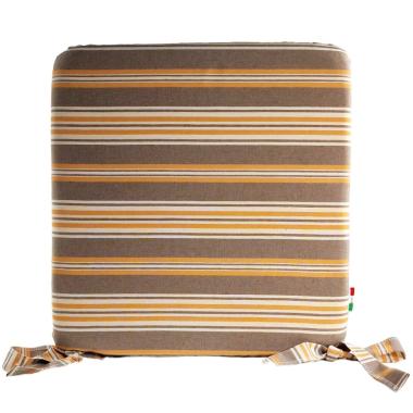 Cuscino Sedia Teflon Rayur Antimacchia Righe Giallo cm.37x37 | Alore Casa