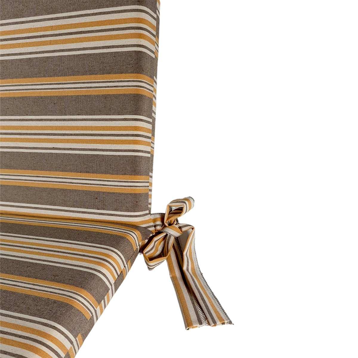 Cuscino Sdraia Rayur Teflon Righe Gialle cm.95x45x5 | Alore Casa