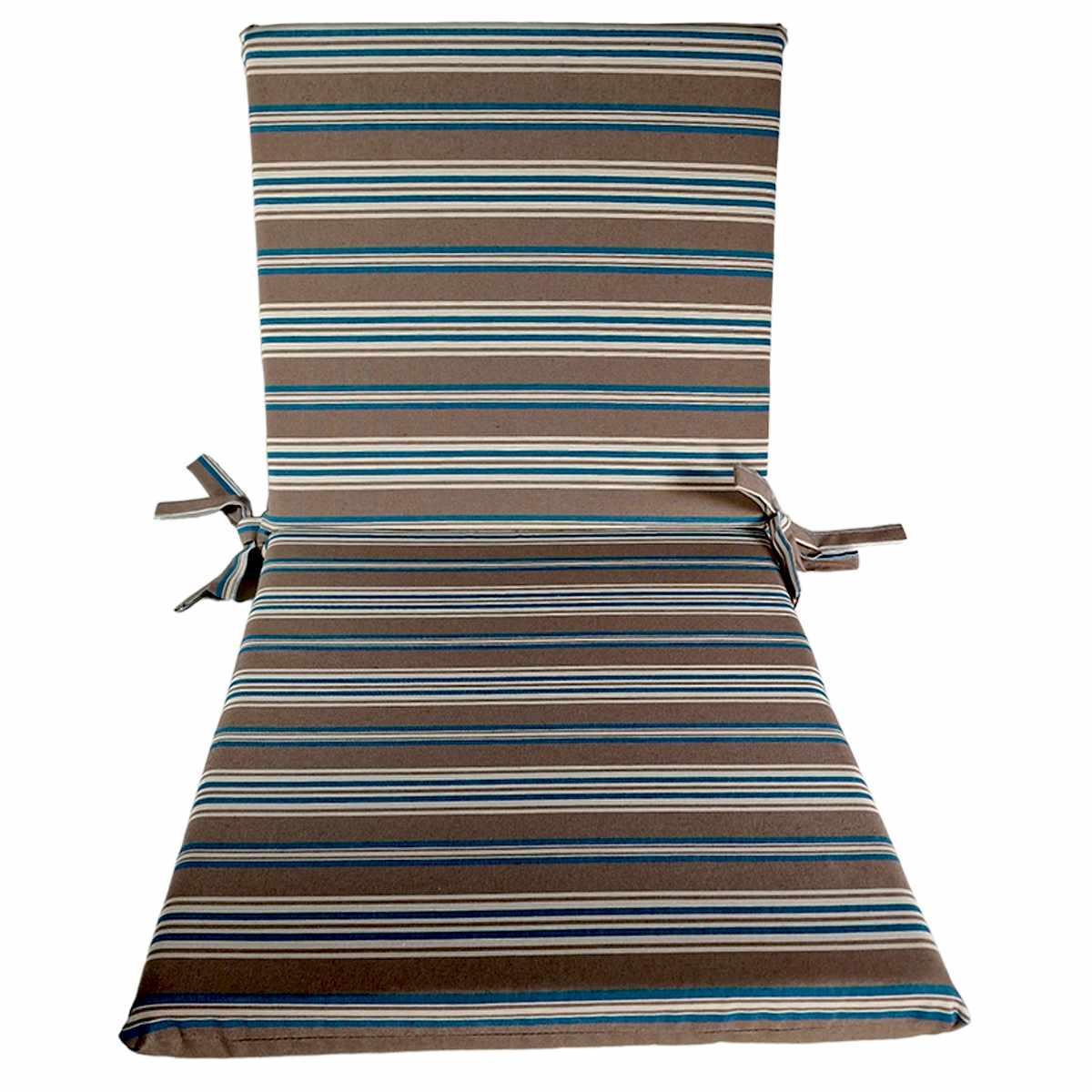 Cuscino Sdraia Rayur Teflon Righe Blu cm.95x45x5 | Alore Casa