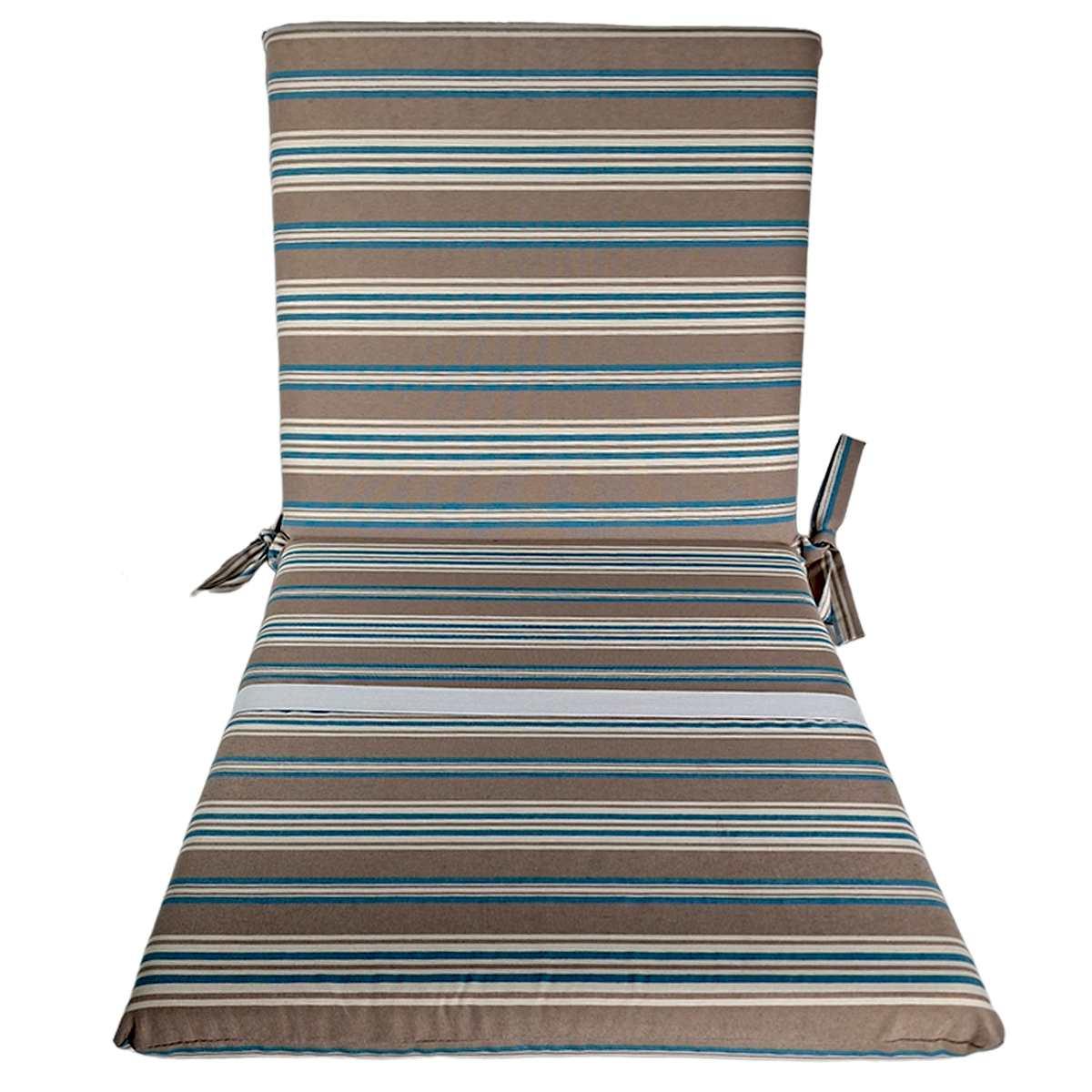 Cuscino Sdraia Rayur Teflon Righe Blu cm.95x45x5 | Alore Casa