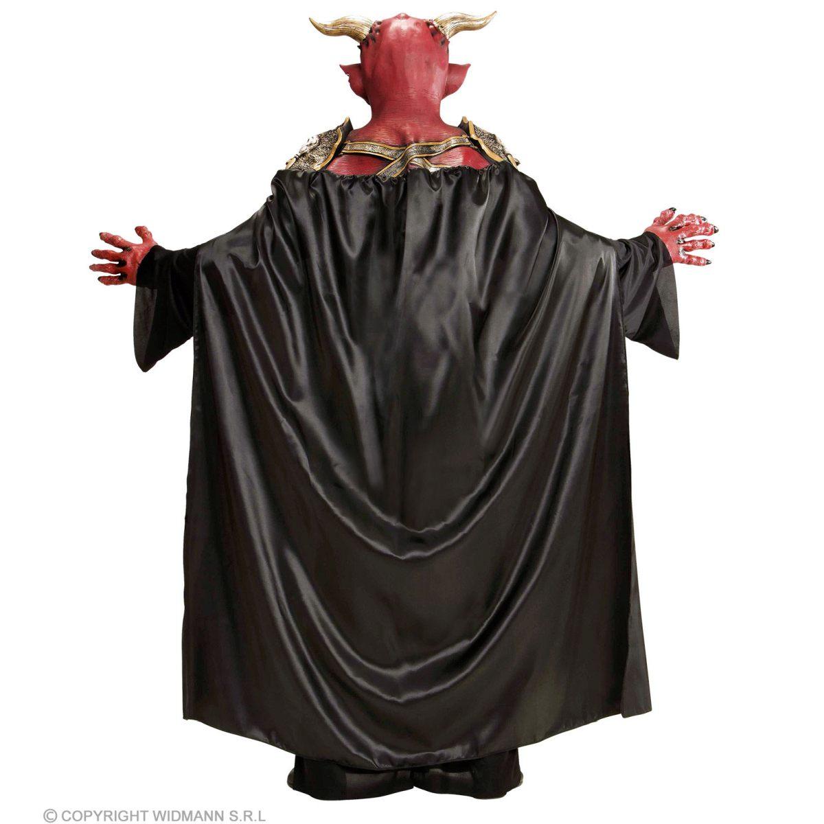Mantello Nero con Maschera Diavolo Guerriero |Widmann