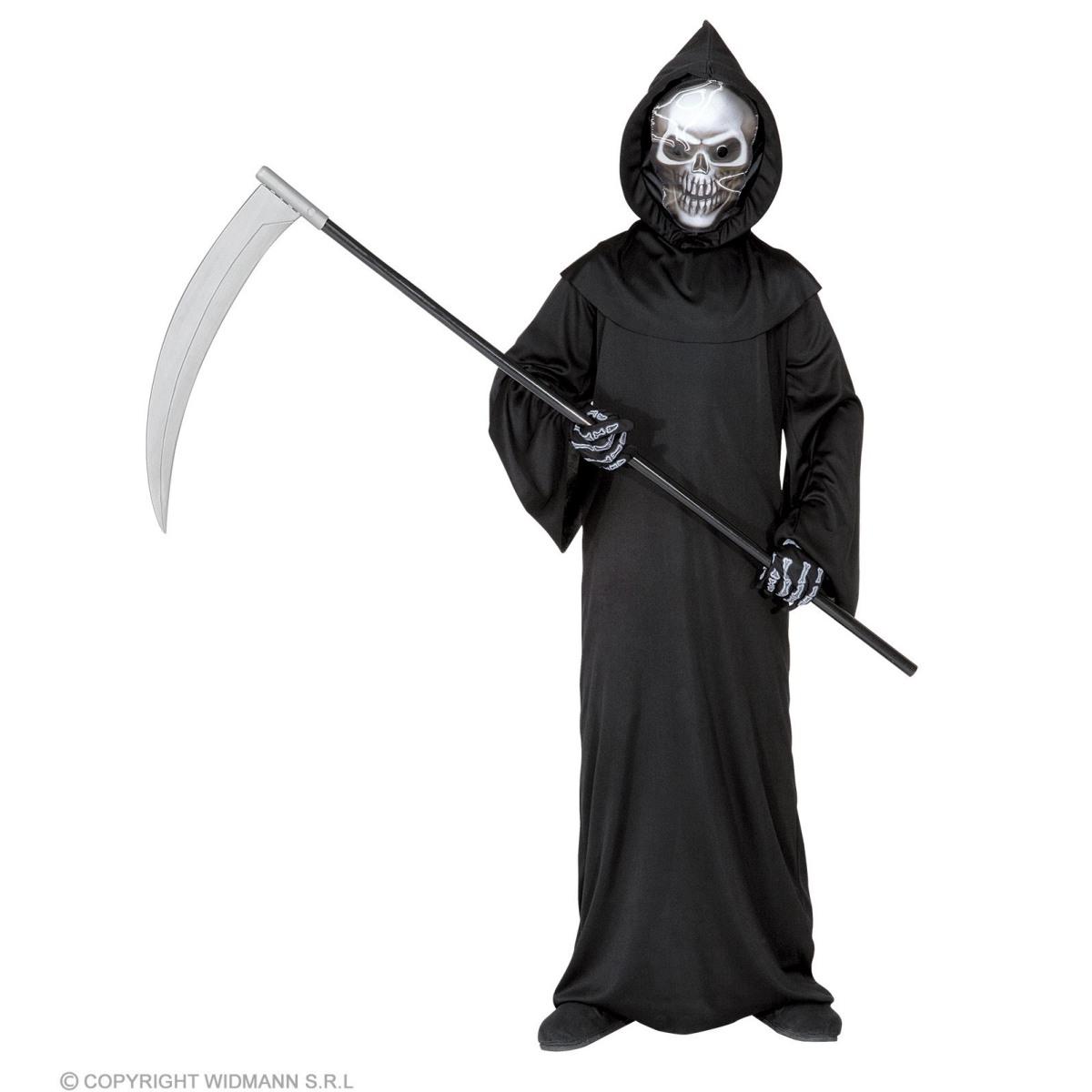 Costume Mietitore Nero con Cappuccio Grim Reaper |Widmann