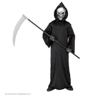 Costume Mietitore Nero con Cappuccio Grim Reaper |Widmann