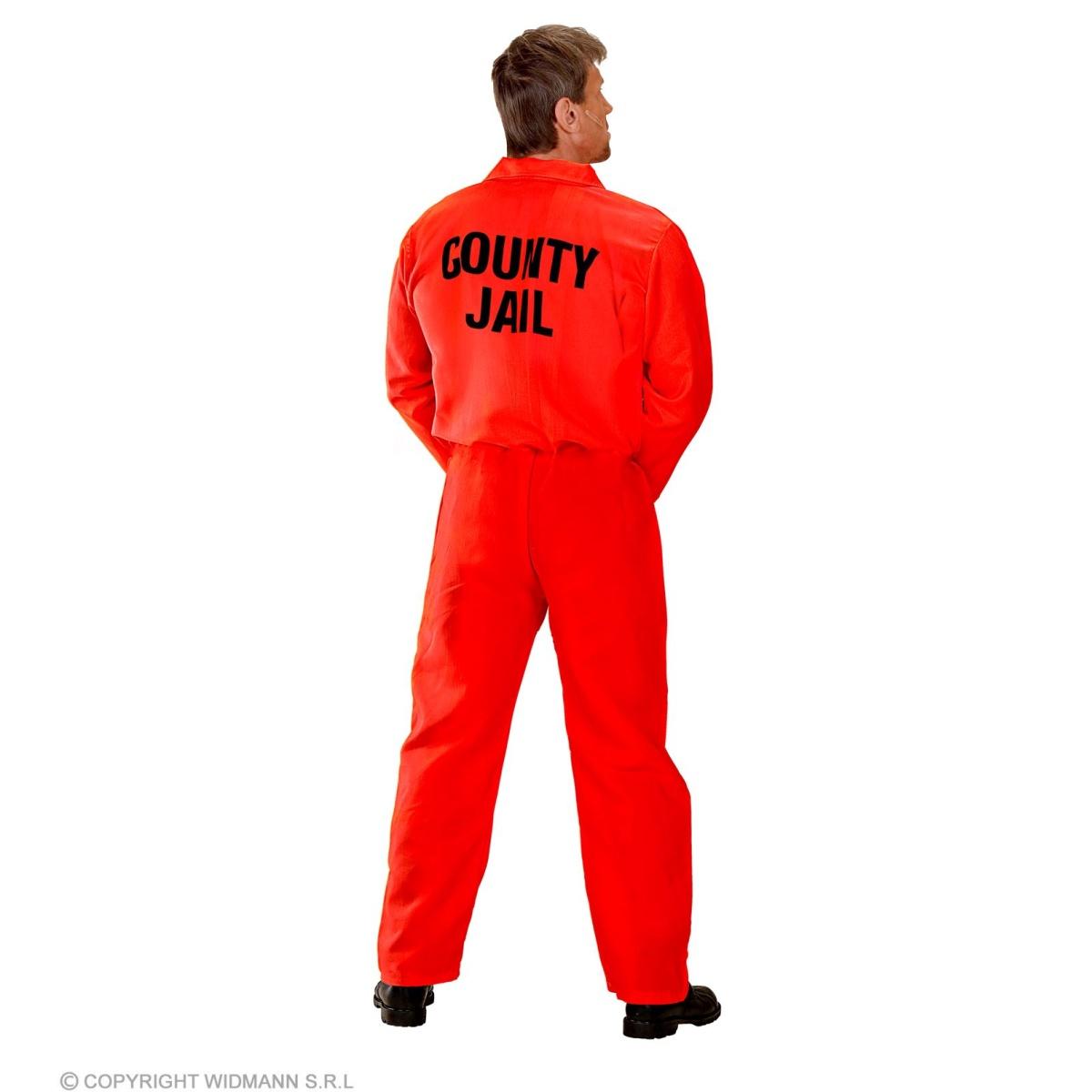 Costume Carcerato Tuta Rosso |Widmann