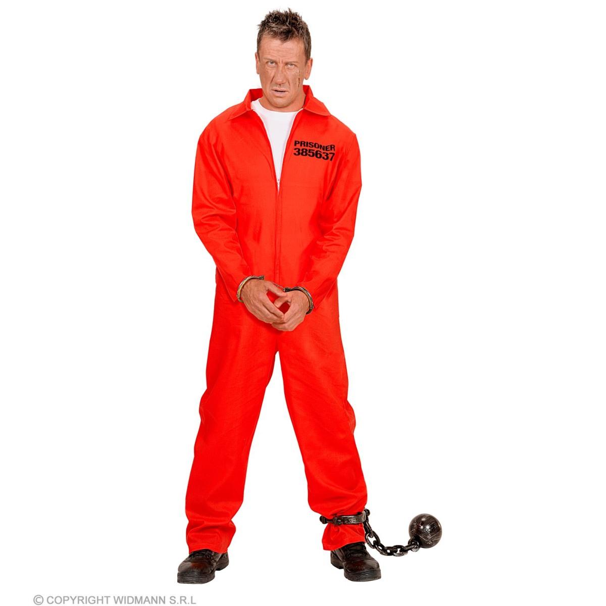 Costume Carcerato Tuta Rosso |Widmann