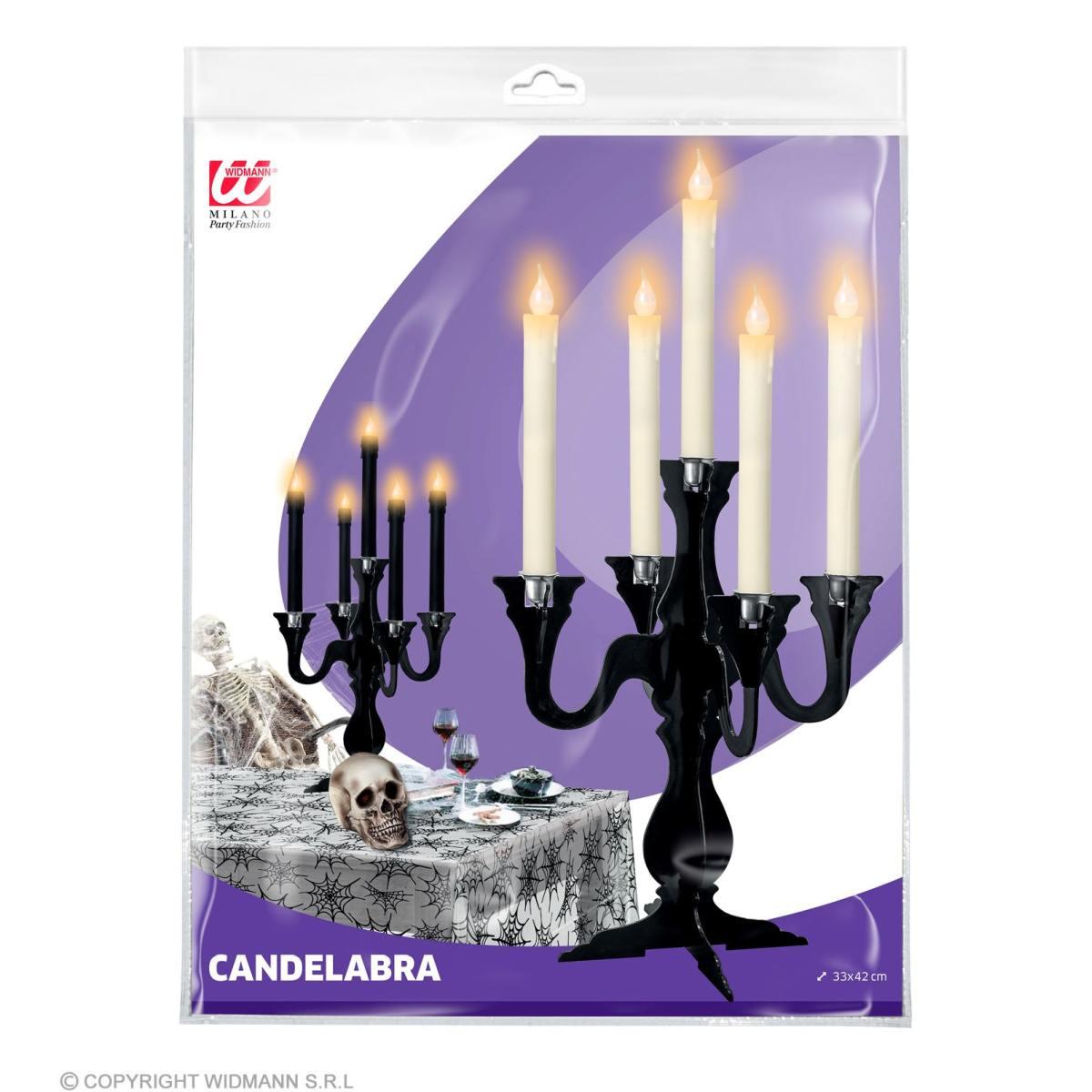 Candelabro Halloween Nero 5 Posti |Widmann