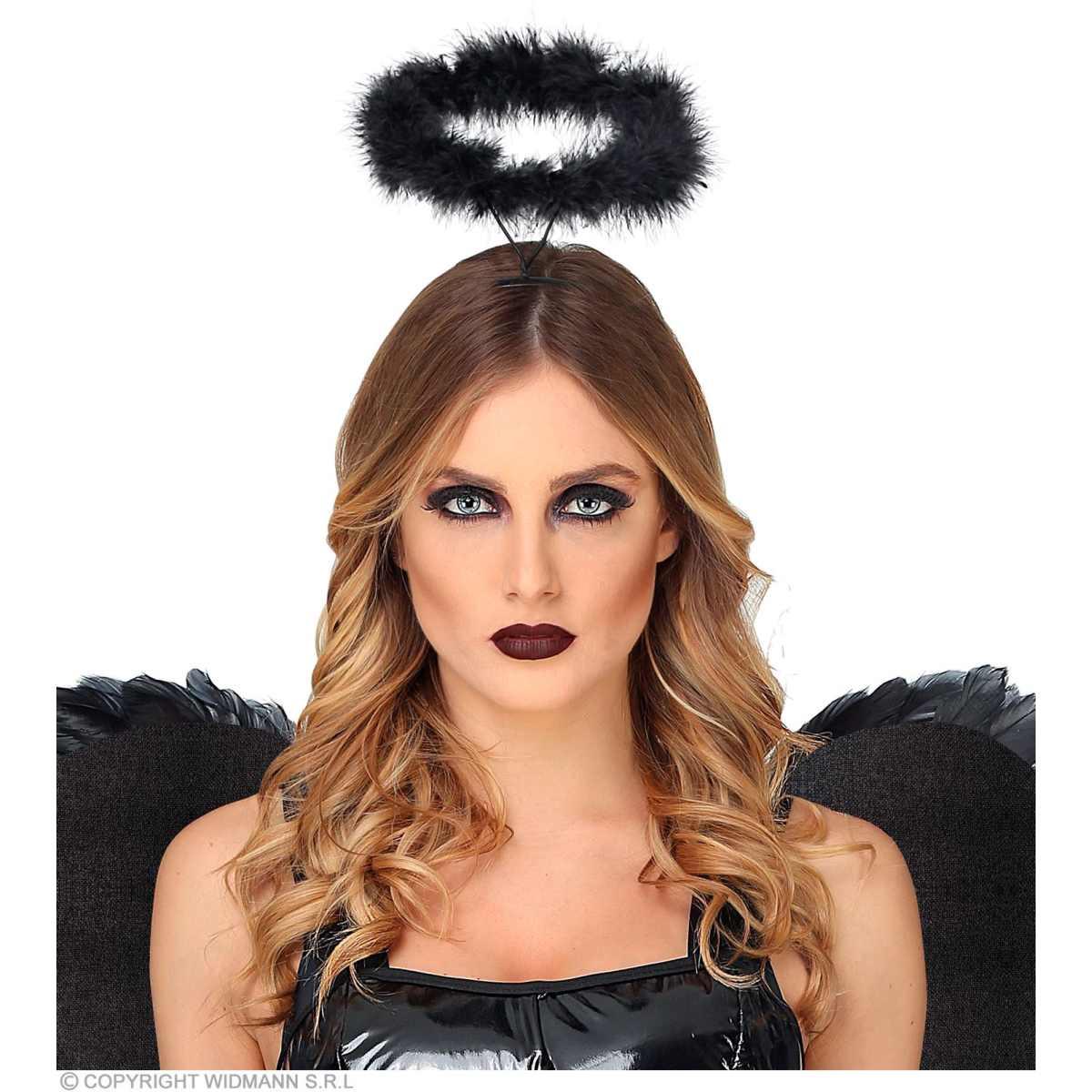 Cerchietto Angelo con Aureola Nero Marabout |Widmann