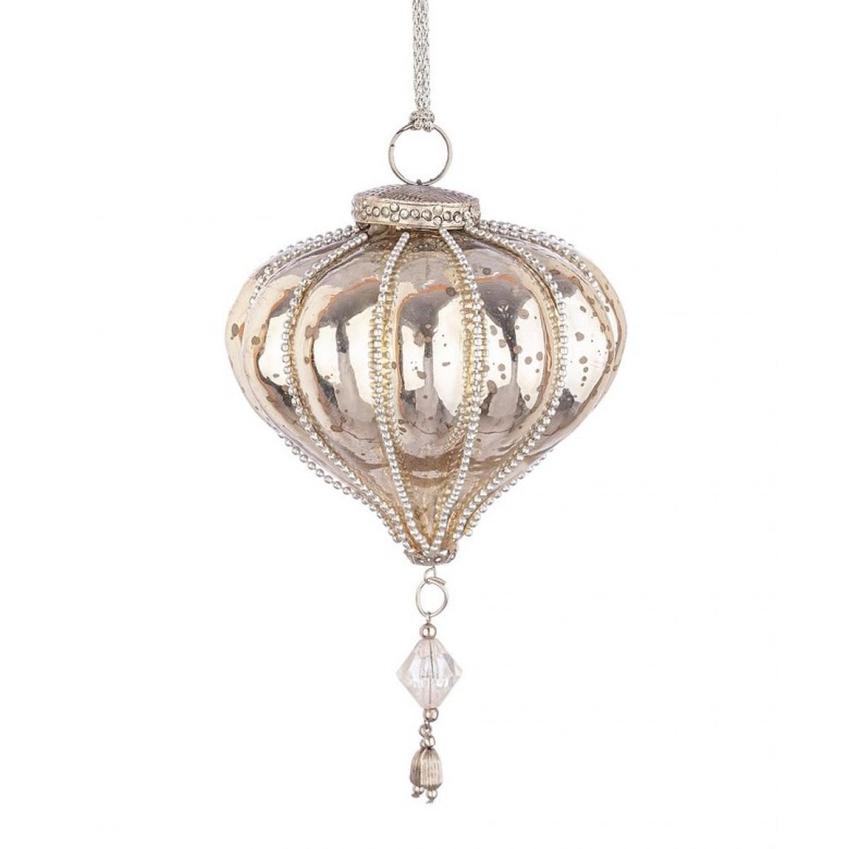 Pallina Natale Vetro Trottola Oro cm.Ã˜9,5 |Bizzotto