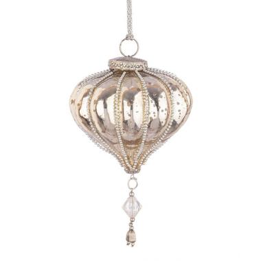 Pallina Natale Vetro Trottola Oro cm.Ã˜9,5 |Bizzotto