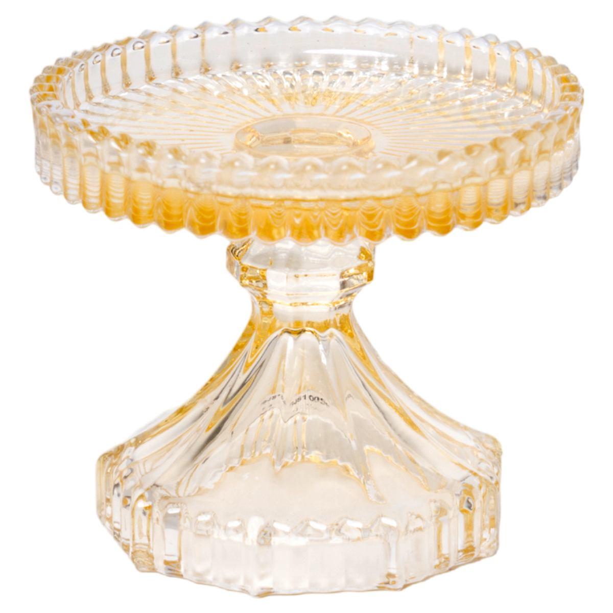 Portacandela 1 Posto Vetro Kristal Ambra cm.Ã˜10 |Silani