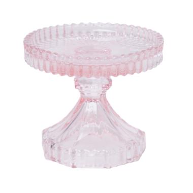 Portacandela 1 Posto Vetro Kristal Rosa cm.Ã˜10 |Silani