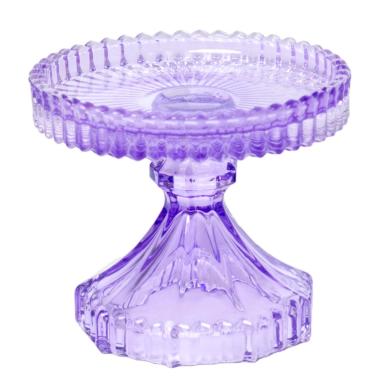 Portacandela 1 Posto Vetro Kristal Viola cm.Ã˜10 |Silani