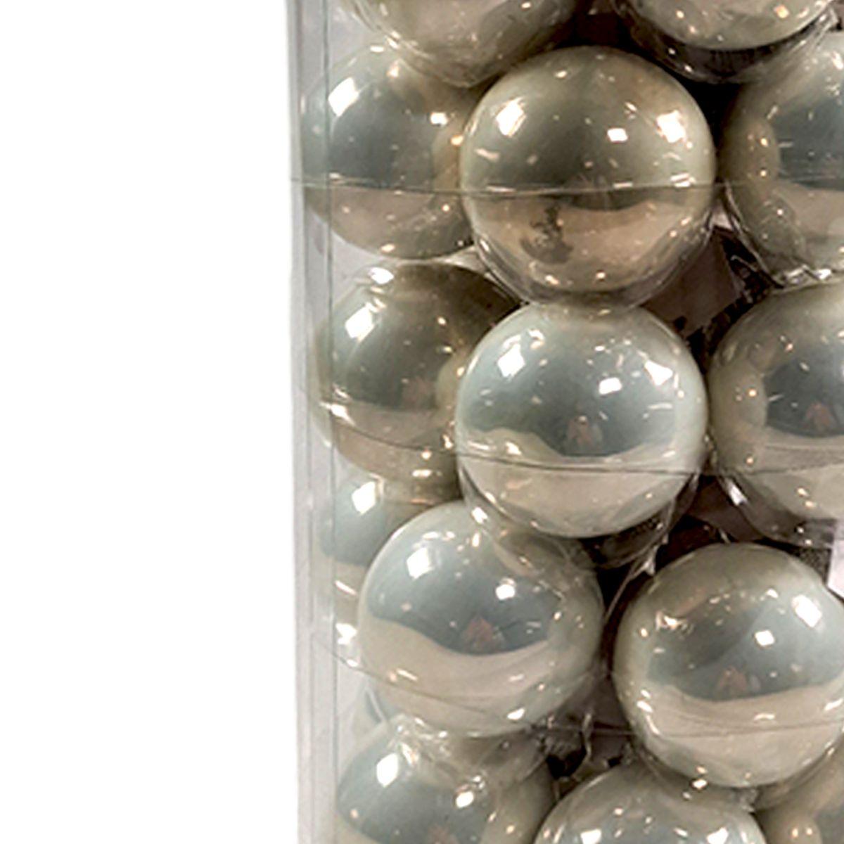 Pallina Natale Vetro cm.Ã˜4 Bianco Perla Set pz.36 |Silani