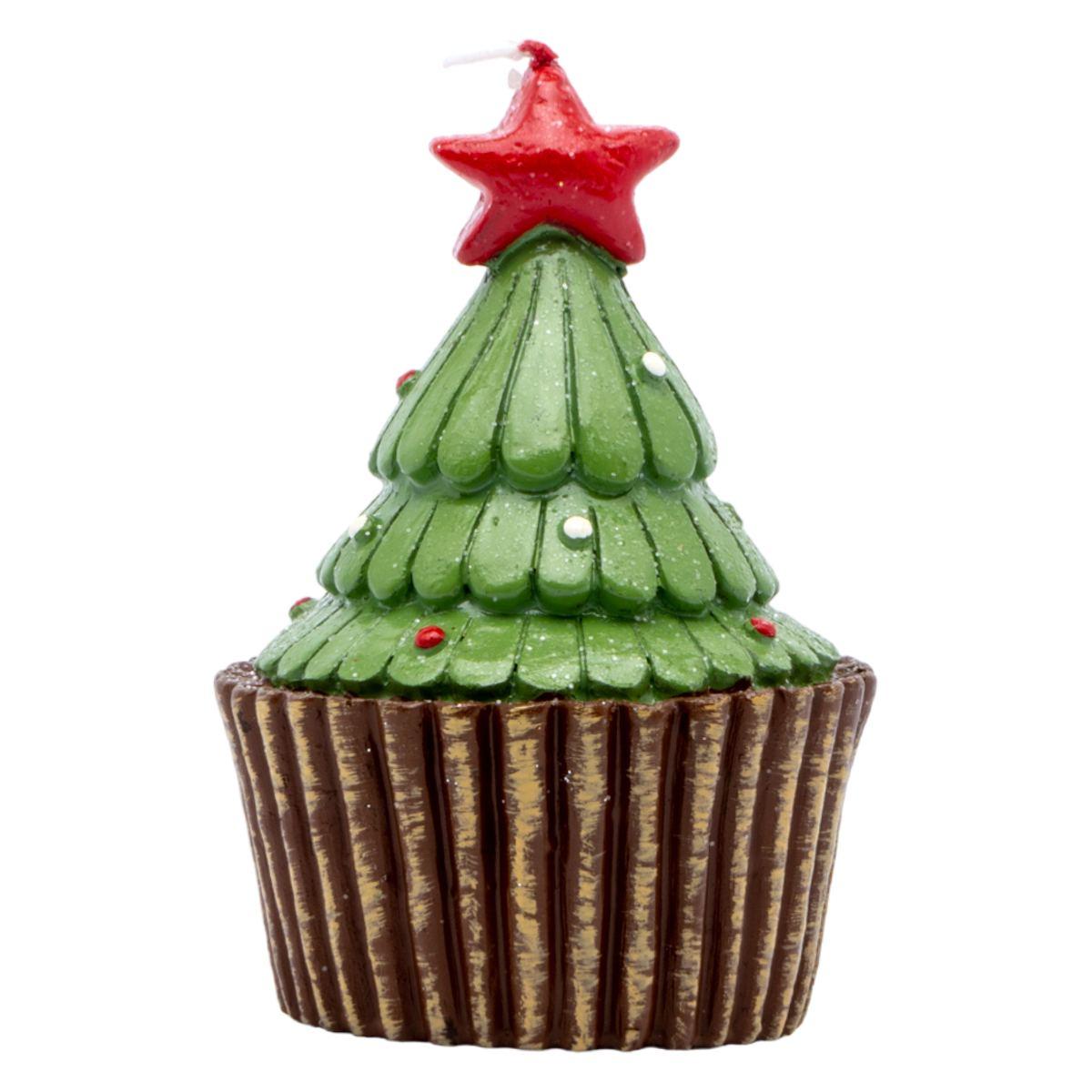 Candela Natale con Albero Natale cm.7x11 |Silani