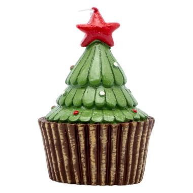 Candela Natale con Albero Natale cm.7x11 |Silani