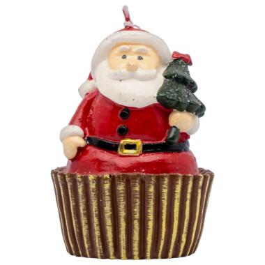 Candela Natale con Babbo Natale cm.7x11 |Silani