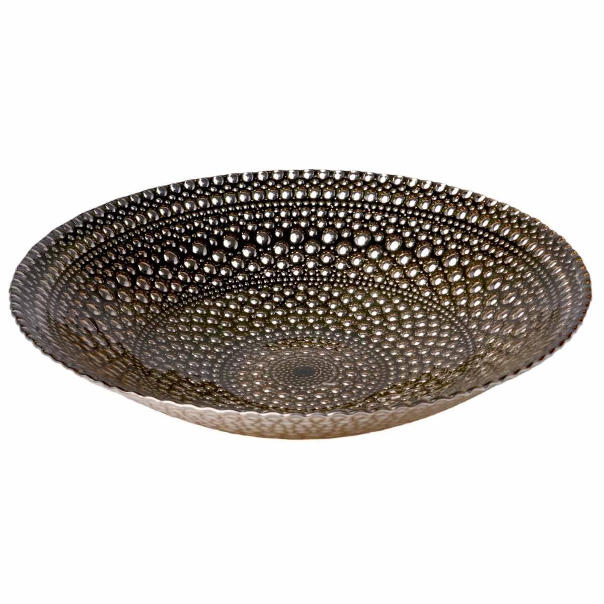 Piatto Tavola Vetro Mille Bolle Verde Oro cm.Ã˜30 |Silani