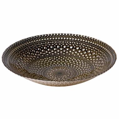 Piatto Tavola Vetro Mille Bolle Verde Oro cm.Ã˜30 |Silani