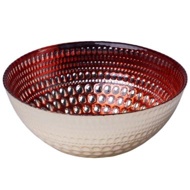 Ciotola Cucina Vetro Mille Bolle Rosso e Oro cm.Ã˜15 |Silani