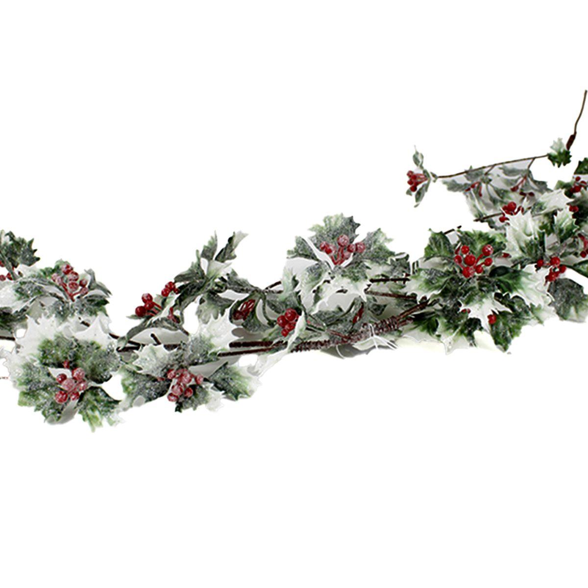 Ghirlanda cm.120 Verde con Agrifoglio |Silani