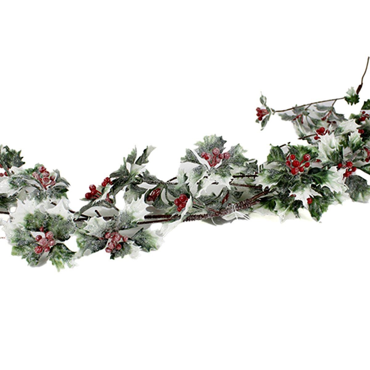 Ghirlanda cm.180 Verde con Agrifoglio |Silani