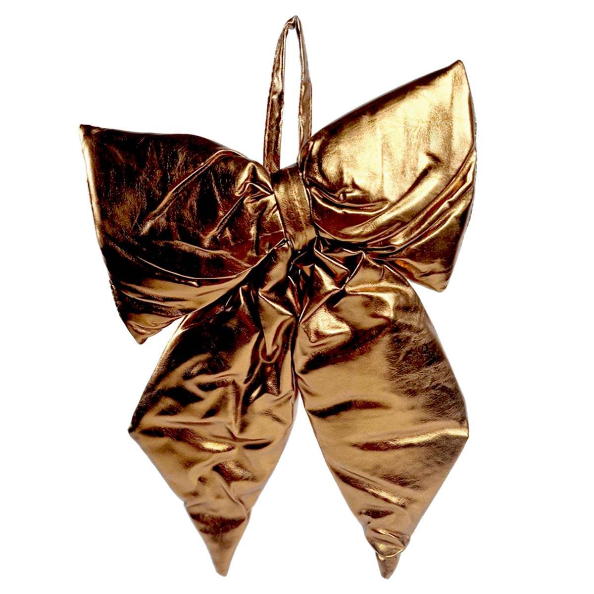 Decorazione Natalizia Fiocco Metallic Oro Antico cm.27x34 |Silani