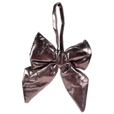 Decorazione Natalizia Fiocco Metallic Tortora cm.13,5x17 |Silani