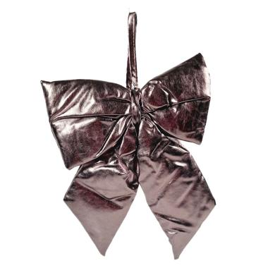 Decorazione Natalizia Fiocco Metallic Tortora cm.27x34 |Silani