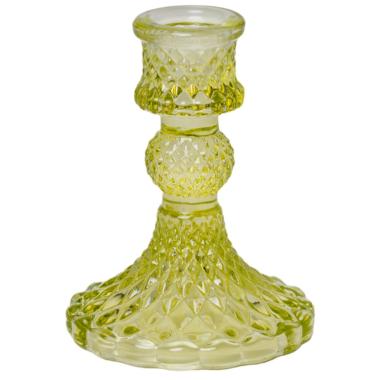 Portacandela 1 Posto Vetro Kristal Verde cm.Ã˜8x10 |Silani