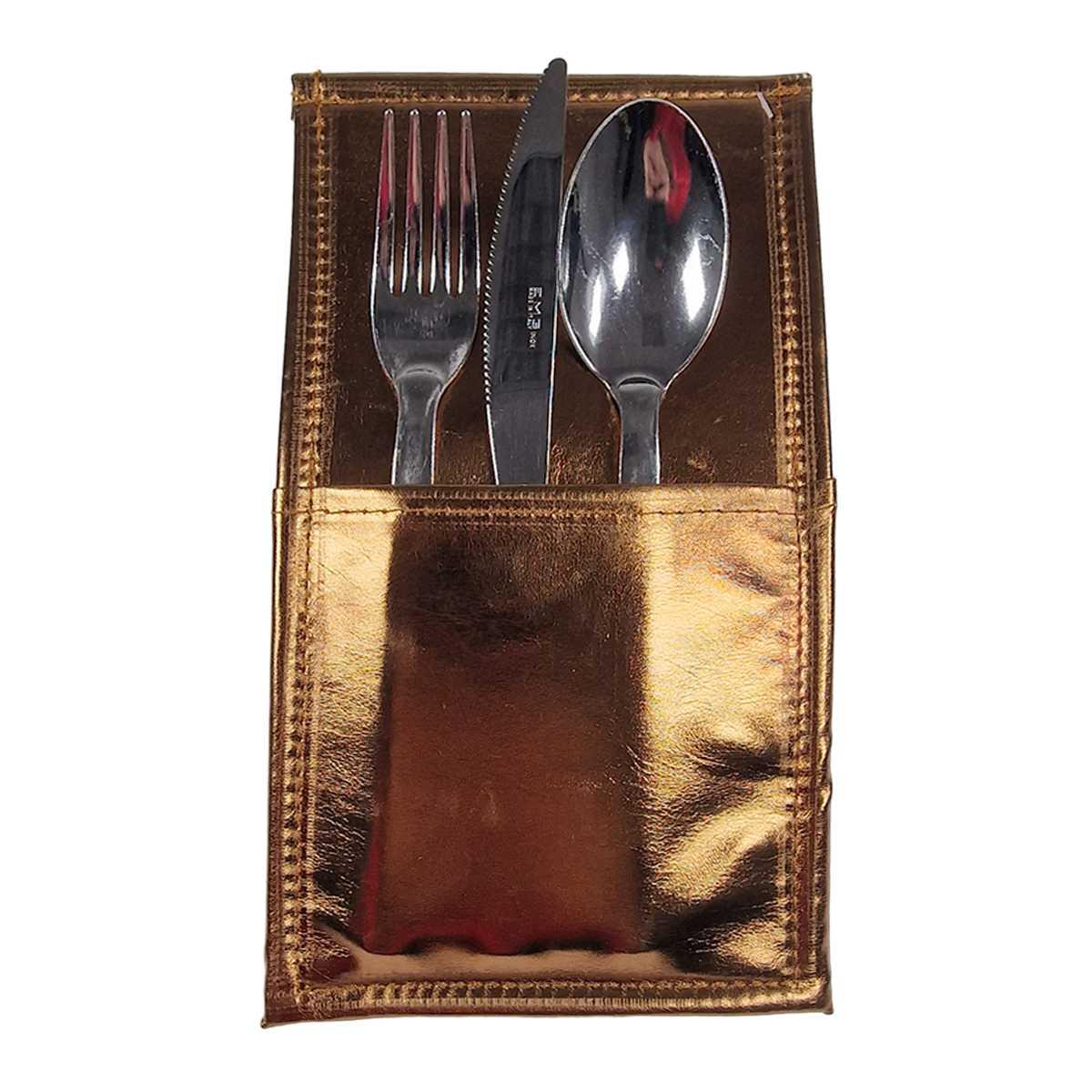 Porta Posate Metallic Oro Antico cm.13x24 | Silani