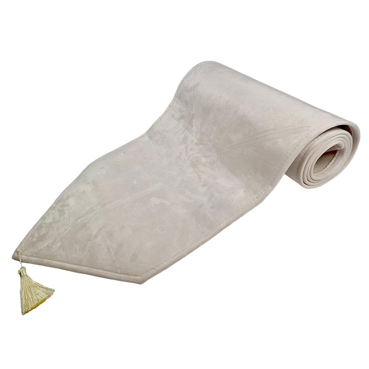 Runner cm.33x180 Velluto Bianco | Silani