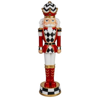 Soldatino Schiaccianoci cm.55 Scacchi Bianco Rosso |Silani