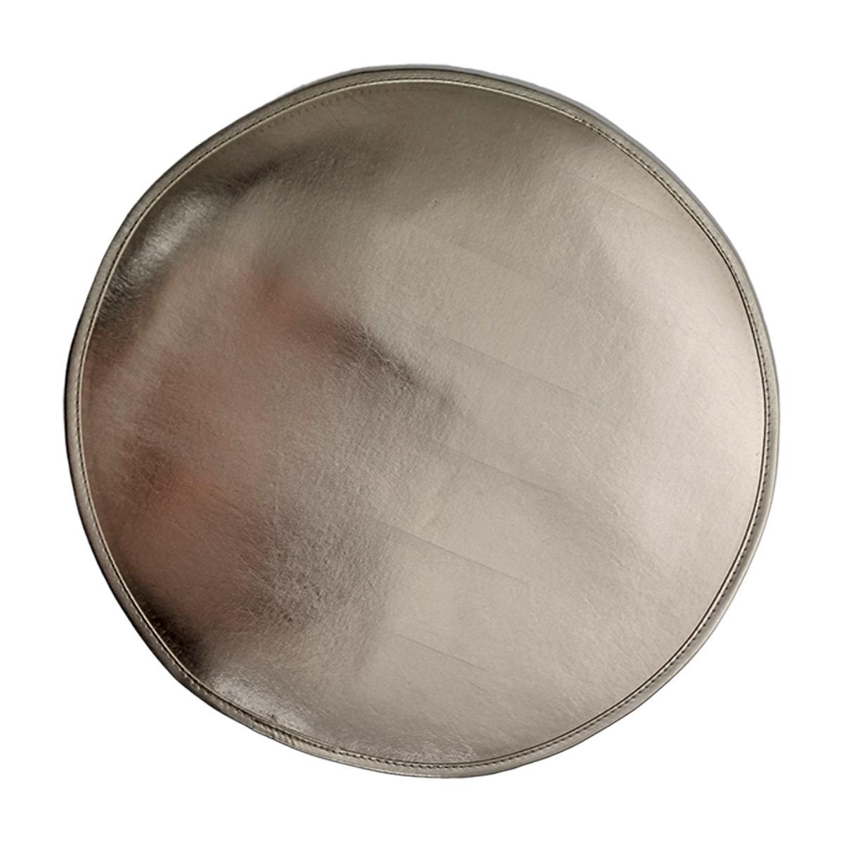 Tovaglietta Natalizia Sottopiatto Metallic Oro Champagne cm.Ã˜40 |Silani