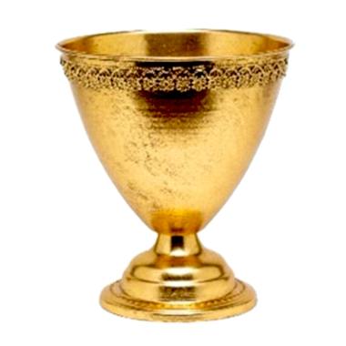 Vaso Metallo Coppa RetrÃ² Oro cm.21x27 |Silani