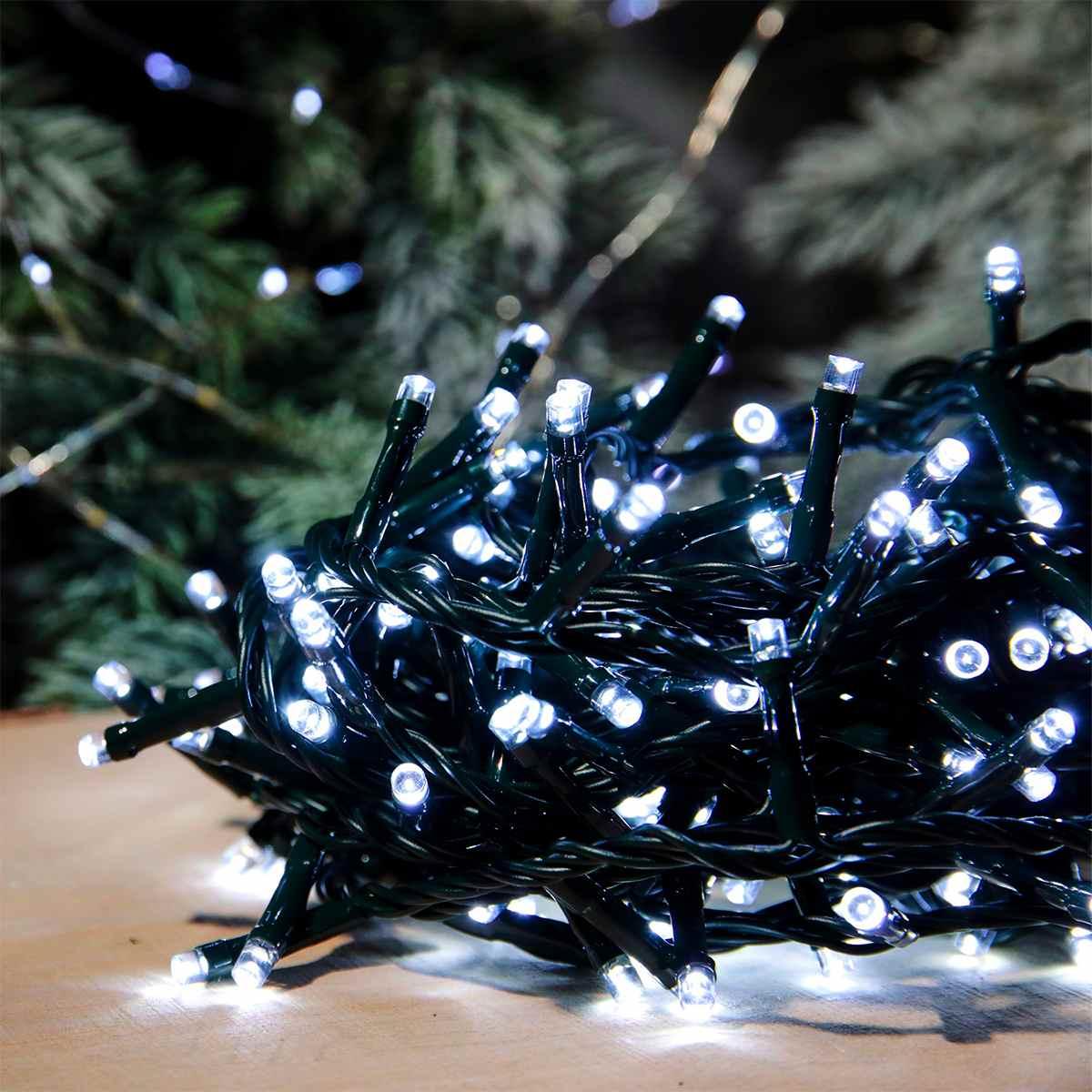 Luci Natale Esterno LED 720 Bianco Freddo con Giochi |Silani