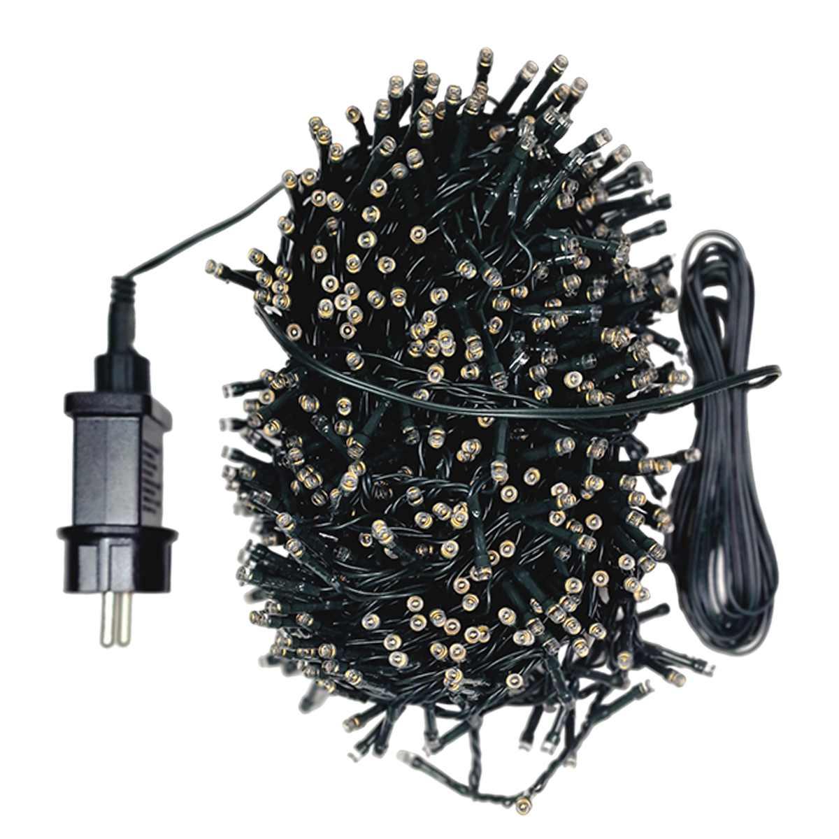 Luci Natale Esterno LED 720 Bianco Caldo con Giochi |Silani