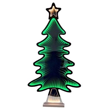Albero Natale Luci LED Infinity 3D cm.50x1,5xh95 |Silani