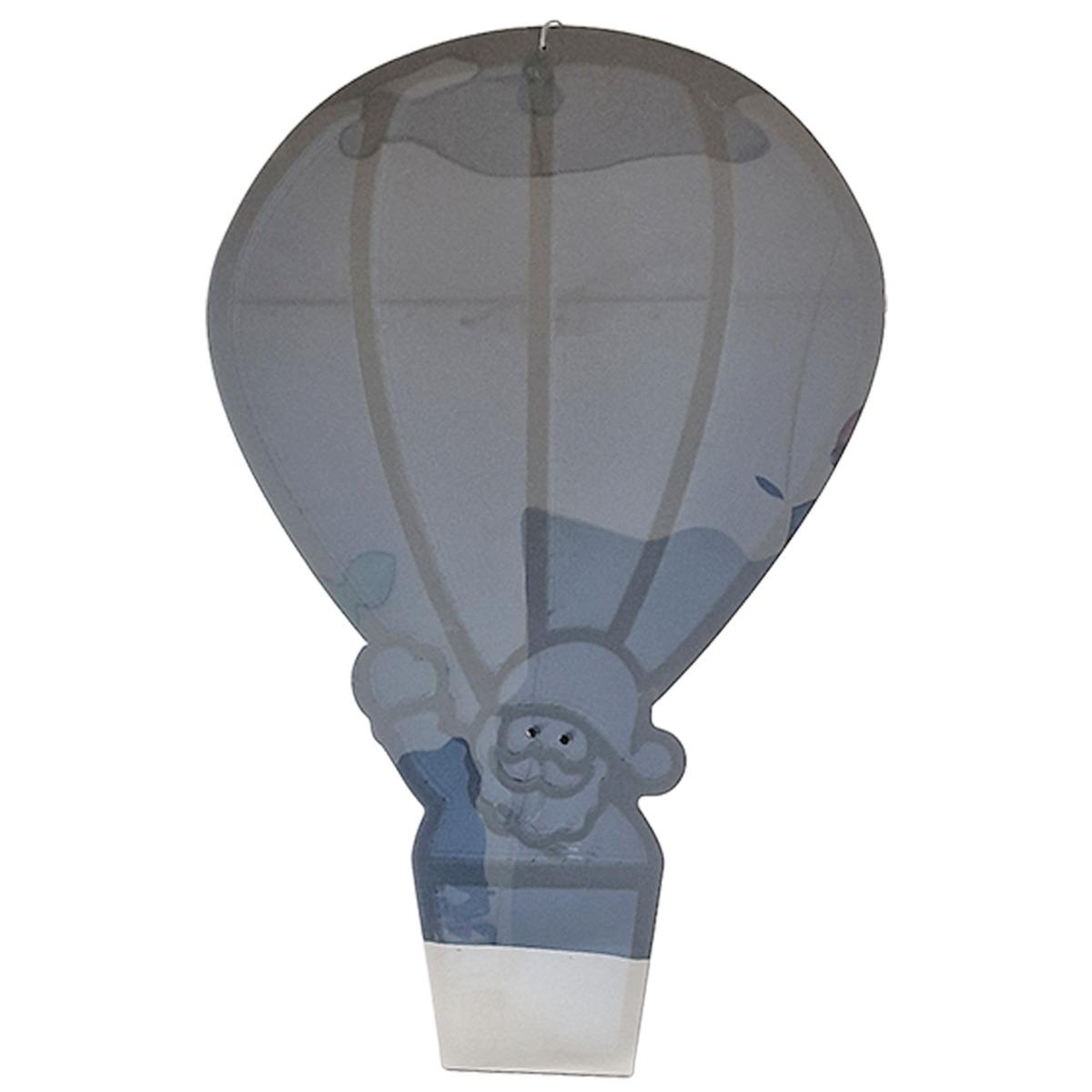 Luci Natale Interno LED 3D Mongolfiera con Babbo Natale cm.58x1,5x89 |Silani