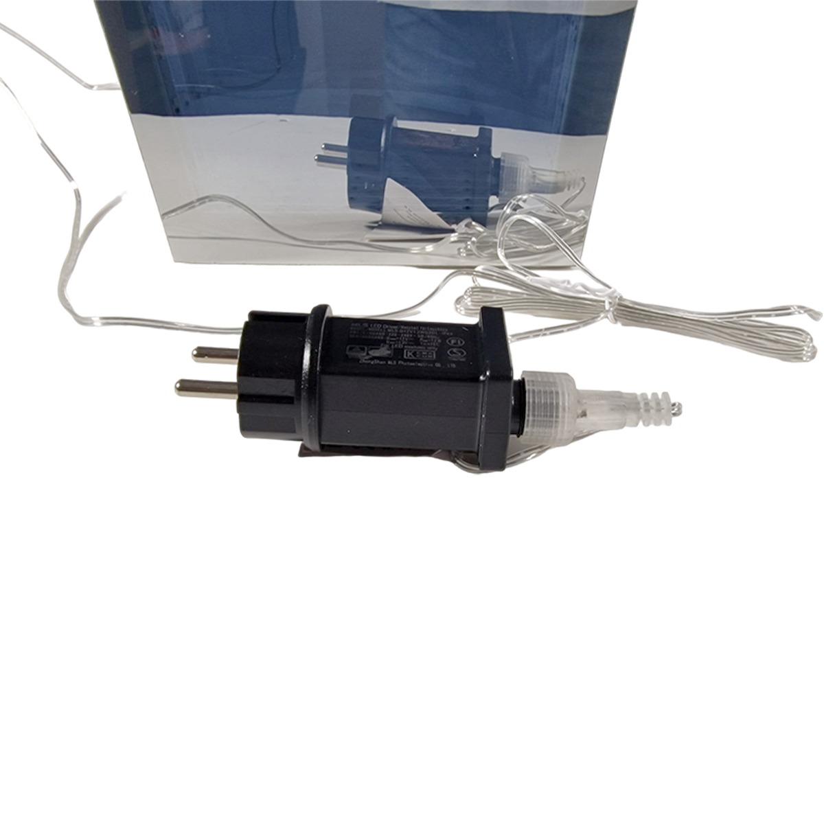 Luci Natale Interno LED 3D Mongolfiera con Babbo Natale cm.58x1,5x89 |Silani