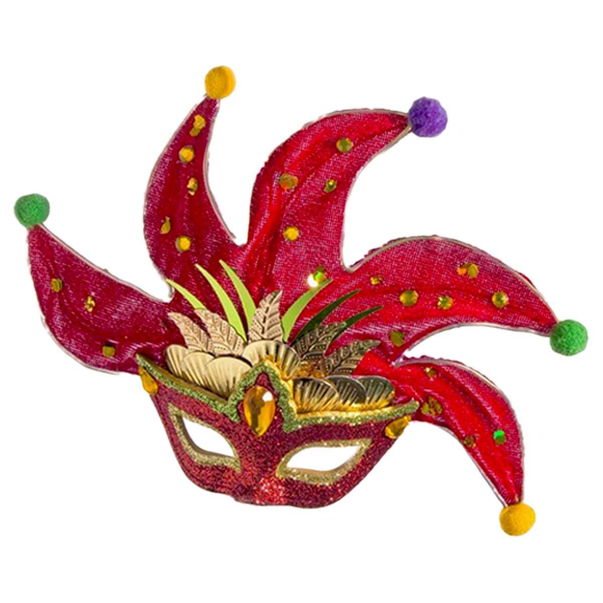 Mascherina Giullare Rossa cm.17x11 |Bizzotto