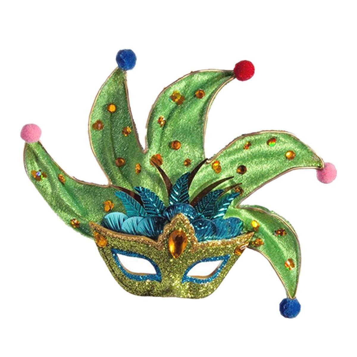 Mascherina Giullare Verde cm.17x11 |Bizzotto