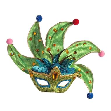 Mascherina Giullare Verde cm.17x11 |Bizzotto